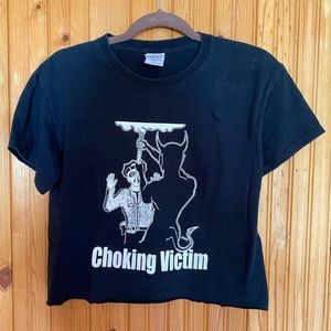 Cropped punk band tee